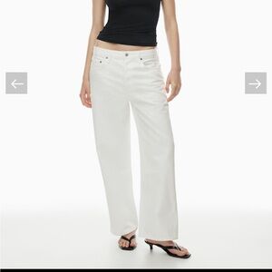 Citizens of Humanity Pina Cropped Low Rise Baggy Cotton Jean in Chalk